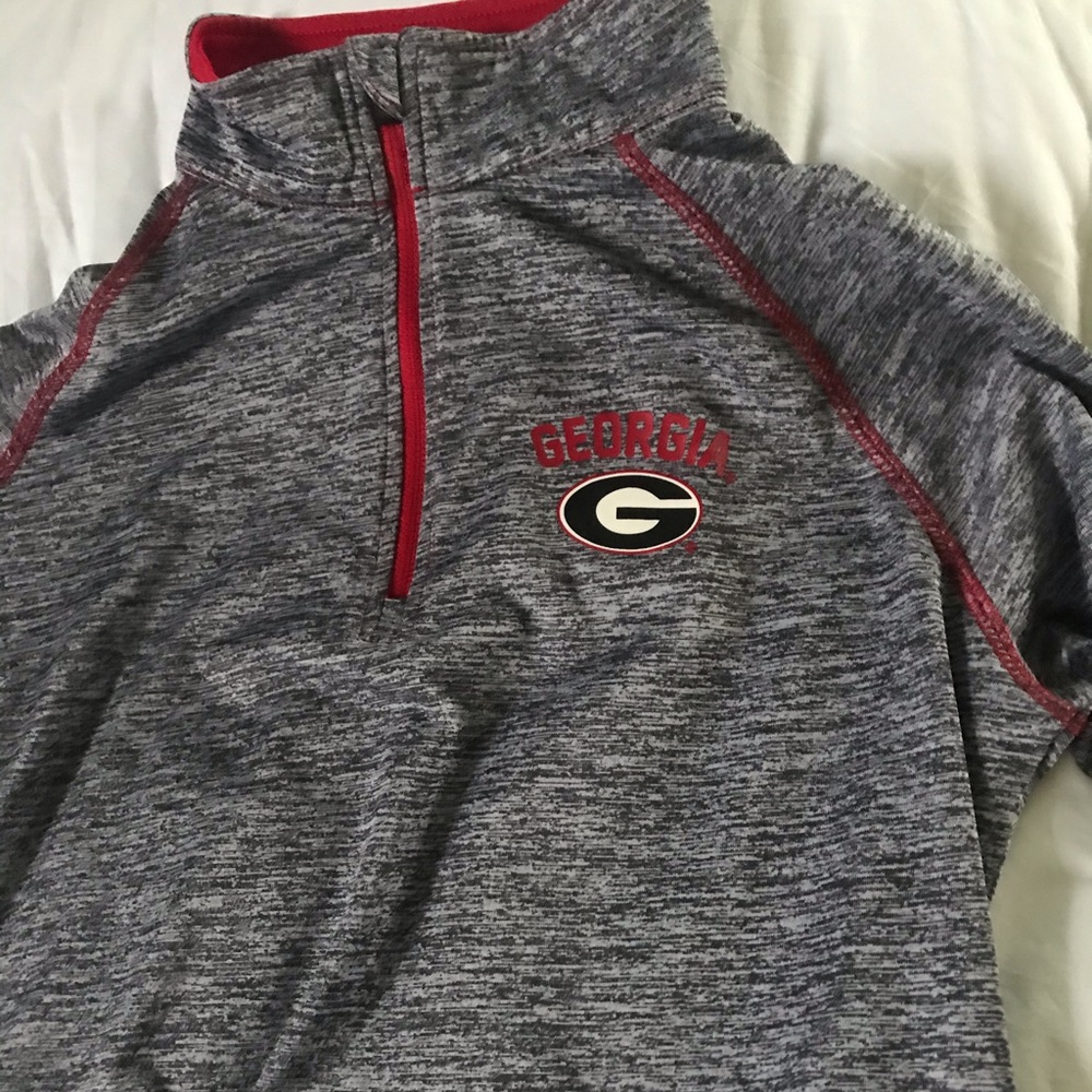 UGA Georgia women’s half zip workout shirt